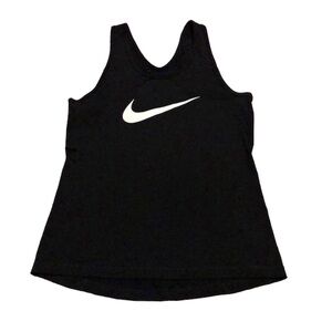 🌺 Nike Black Tank with Large White Swoosh Women’s Size Medium